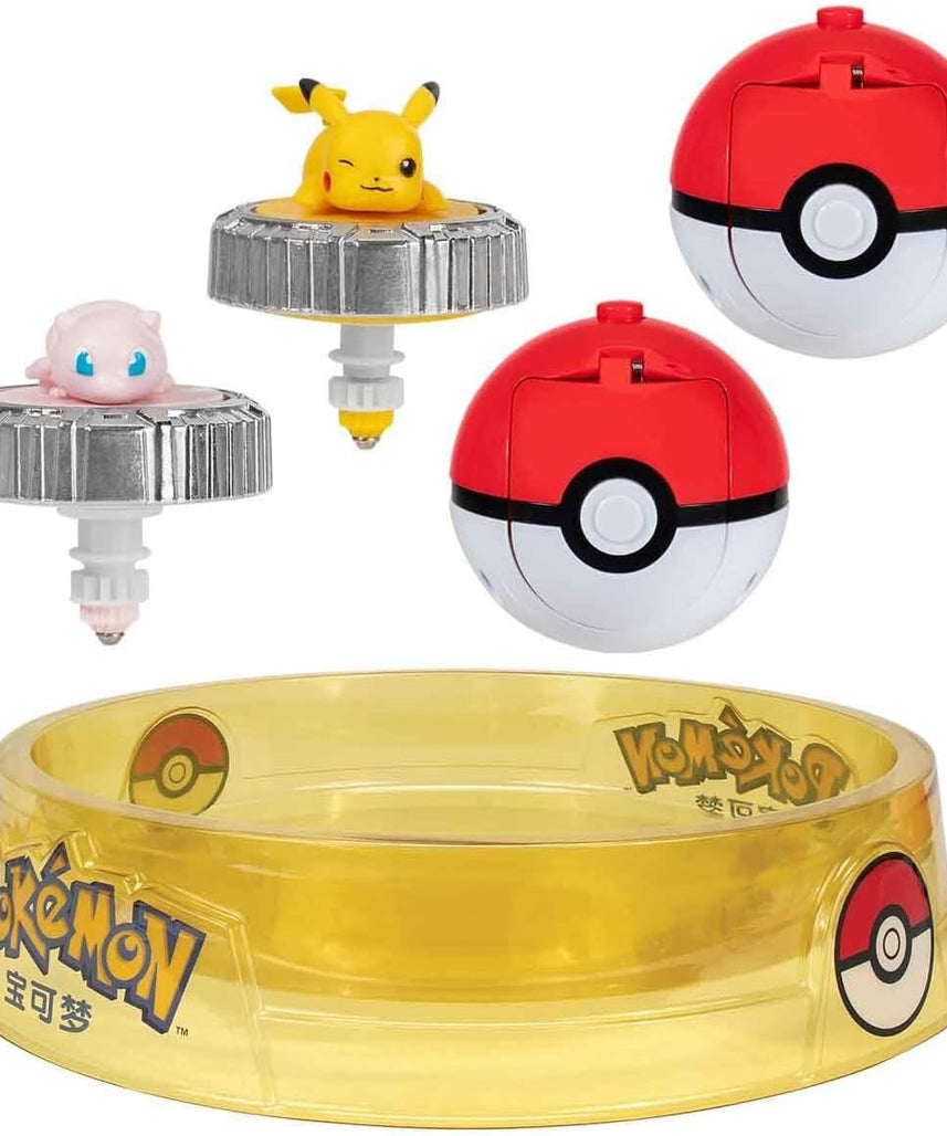 Pokémon Battle Spinner Arena Set, Pikachu & Mew, Head-to-Head Spin Launch Battle Playset, Official Pokémon Toy, Ages 4+