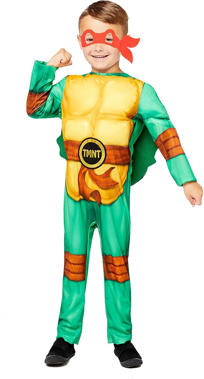Amscan Official Nickelodeon Teenage Mutant Ninja Turtles Costume, Green, 8-10 years