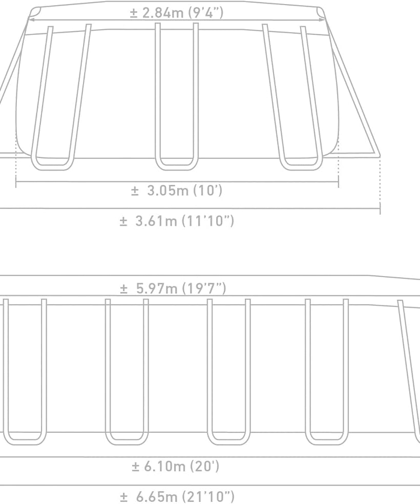 PRISM FRAME OVAL POOL(610x305x122)