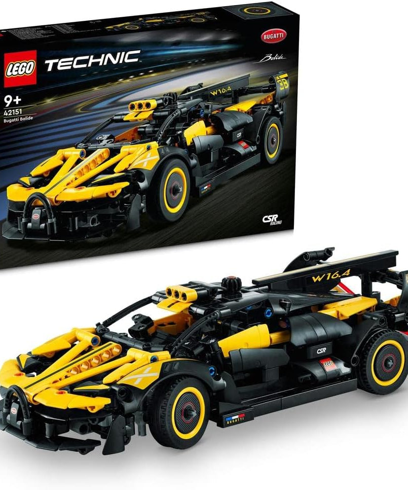 LEGO Technic Bugatti Bolide Racing Car Model Building Set, Engineering Toy for 9 Plus Year Old Boys & Girls, Collectible Iconic Sports Vehicle Construction Kit, Birthday Gift for Kids 42151