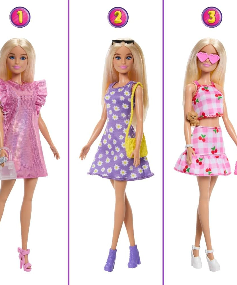 Barbie Dream Closet Toy Playset with Blonde Fashion Doll, Clothes & Accessories, 3-ft-Wide with 25+ Pieces, 3 Complete Looks, Age 3+ Years