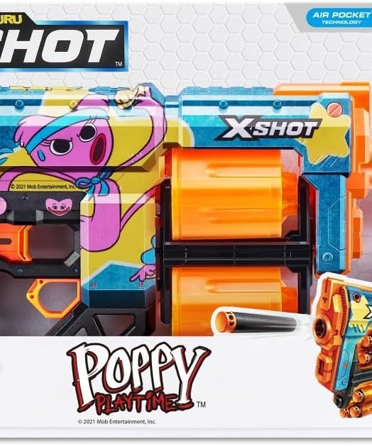 XShot Skins Dread Poppy Playtime S1 Kissy, Air Pocket Dart Technology, Toy Foam Dart Blaster for Kids, Teens, Adults,Boys & Girls, Outdoor Action Gun Games,Gift for Kids Ages 8+