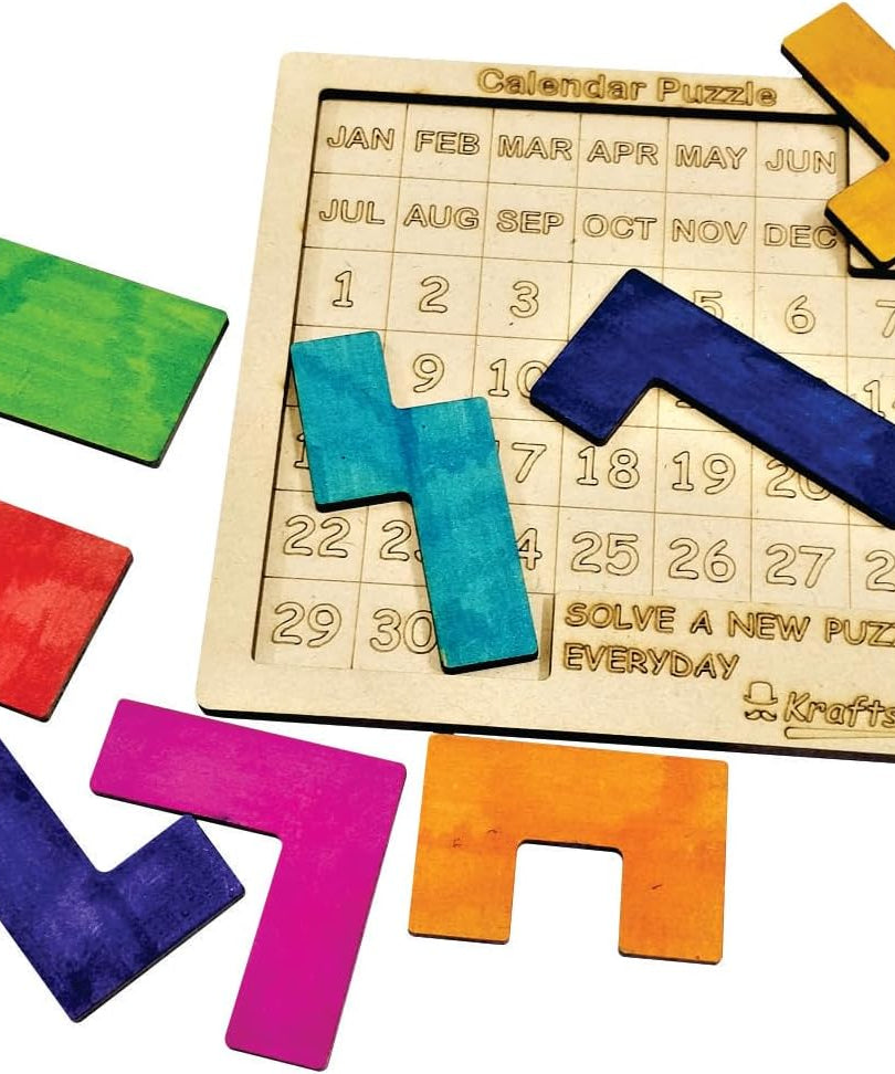 Color Your Own Calendar Puzzle 365 Puzzles in 1 with Sketch Color Kit Portable DIY Brain Teaser for Kids Ages 4+