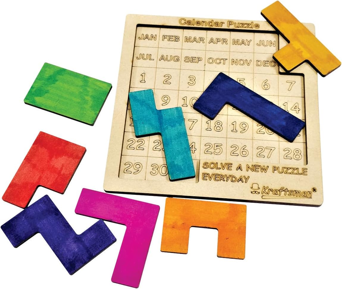 Color Your Own Calendar Puzzle 365 Puzzles in 1 with Sketch Color Kit Portable DIY Brain Teaser for Kids Ages 4+