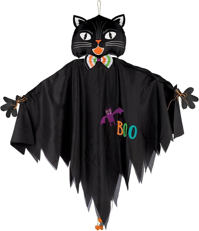 Halloween Black Cat Hanging Decoration, 48" - 1 Pc.