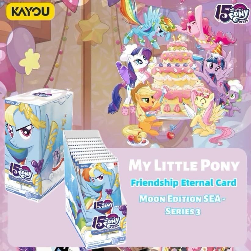 KAYOU My Little Pony Friendship Is Magic Moon Edition SEA Wave 3 Trading Card Pack, English Version, 1 Random Sealed Booster Pack, Collectible Cards