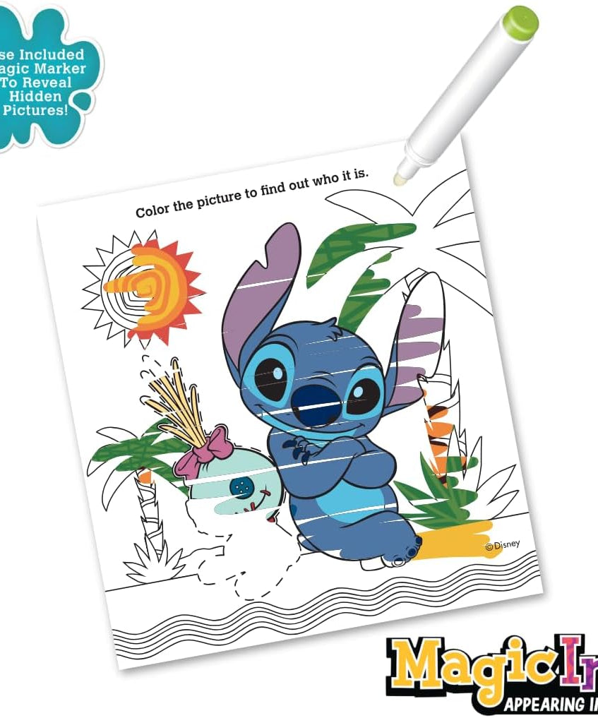 Skoodle Stitch Disney Magic Ink Activity Book with Mess-Free Marker for Kids, Multicolor