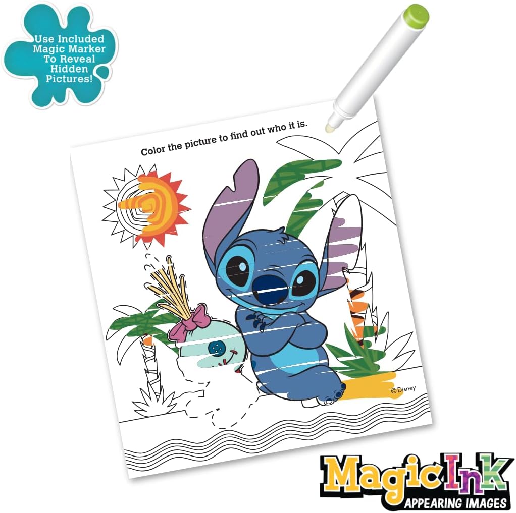 Skoodle Stitch Disney Magic Ink Activity Book with Mess-Free Marker for Kids, Multicolor