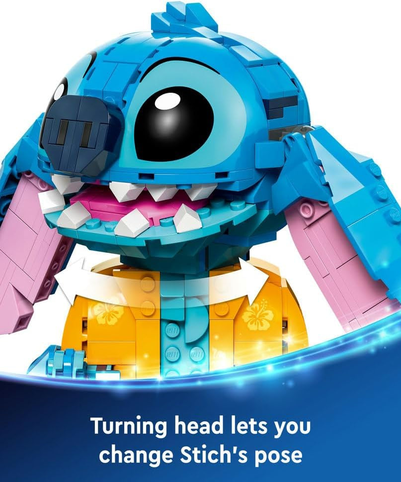 LEGO | Disney Stitch Toy - Play & Display Figure with an Ice-Cream Cone & Decorative Flower - Ramadan Gift for 9+ Year Old Girls, Boys & Lilo & Stitch Movie fans - 43249