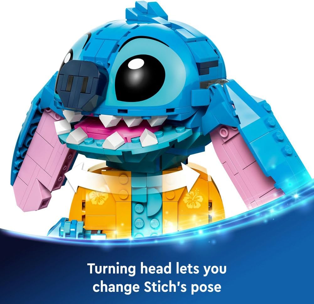 LEGO | Disney Stitch Toy - Play & Display Figure with an Ice-Cream Cone & Decorative Flower - Ramadan Gift for 9+ Year Old Girls, Boys & Lilo & Stitch Movie fans - 43249