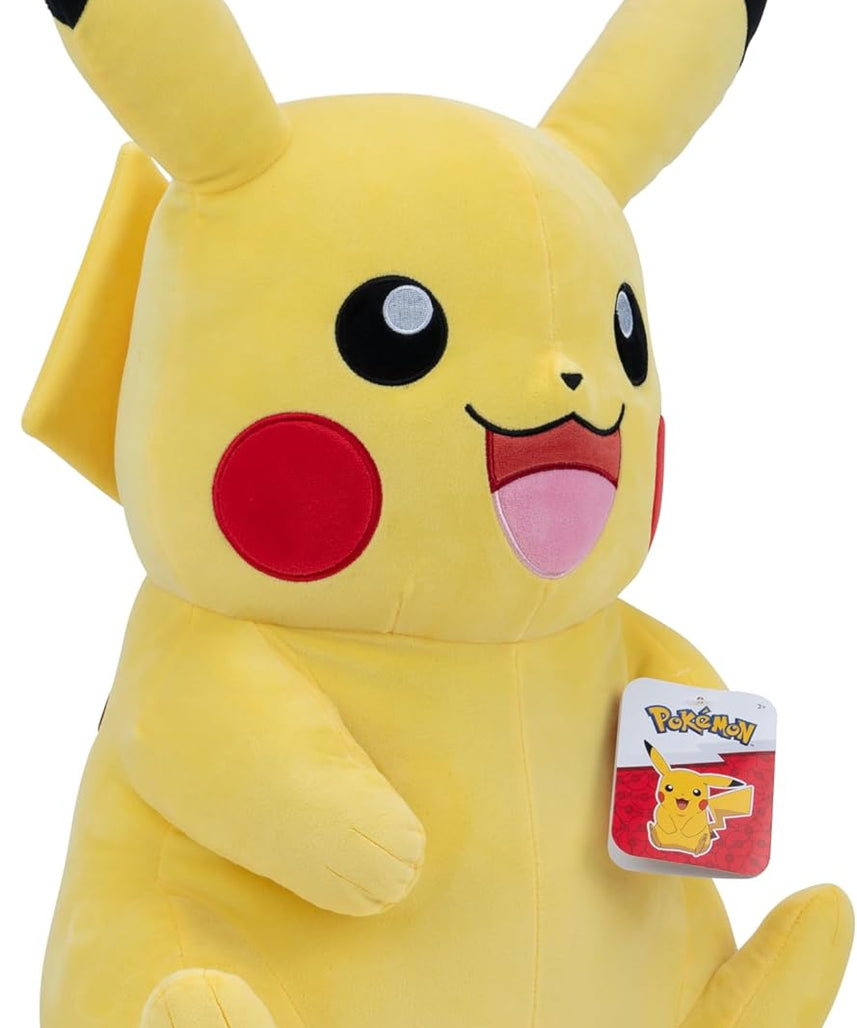 Pokémon Pikachu Plush 24 Inches Super Soft Cuddly Collectible Toy Officially Licensed Large Stuffed Pikachu for Kids Fans and Gifts