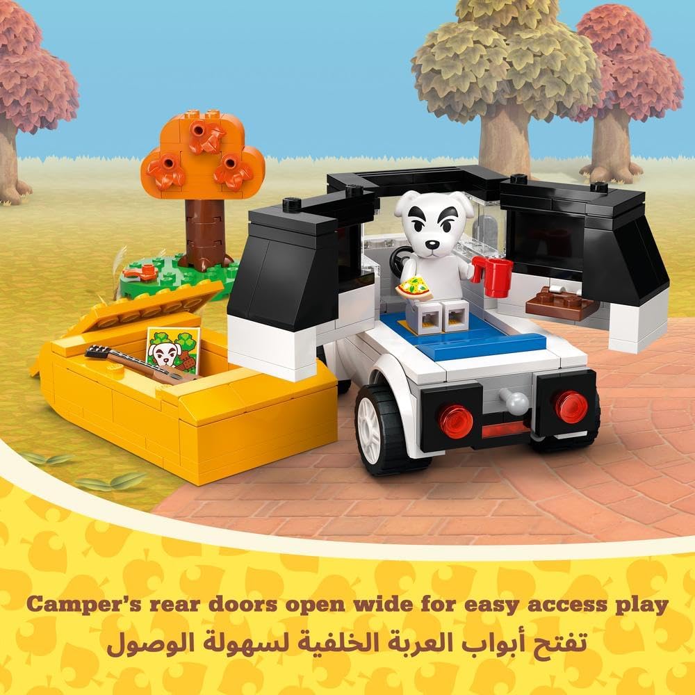 LEGO Animal Crossing K.K.'s Concert at the Plaza Building Toy for 7 Plus Year Old Girls and boys, with Café Playset, Figures and Vehicle from the Video Games, Pretend Play Gift for Kids 77052