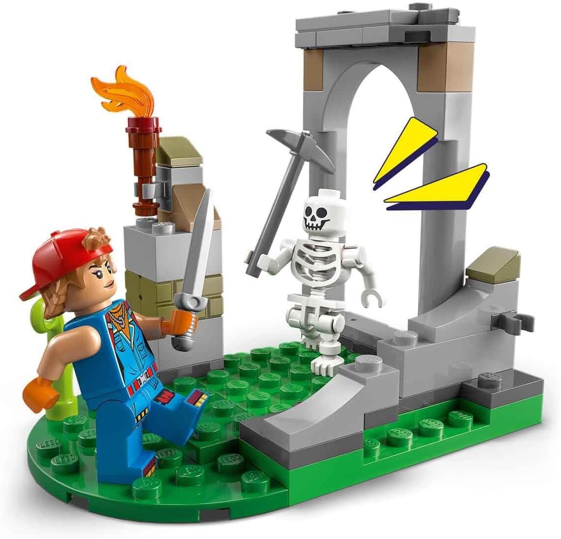 LEGO Fortnite Peely & Sparkplug’s Camp Toy - incl. Wolf & Supply Llama Figures plus a Campfire & 3 Minifigures - Gift for 7+ Year Old Boys, Girls & Gaming Fans - 77075