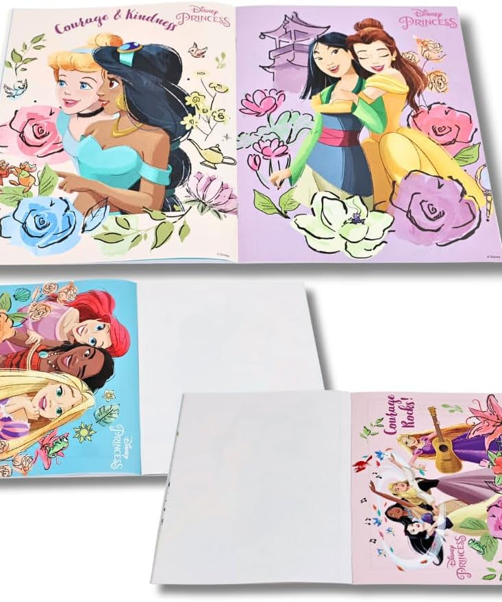 Disney Princess Super Activity Color, Sticker & Design Set by Skoodle, Disney Craft Kit for Girls Ages 3+, Creative Play with Stickers & Coloring