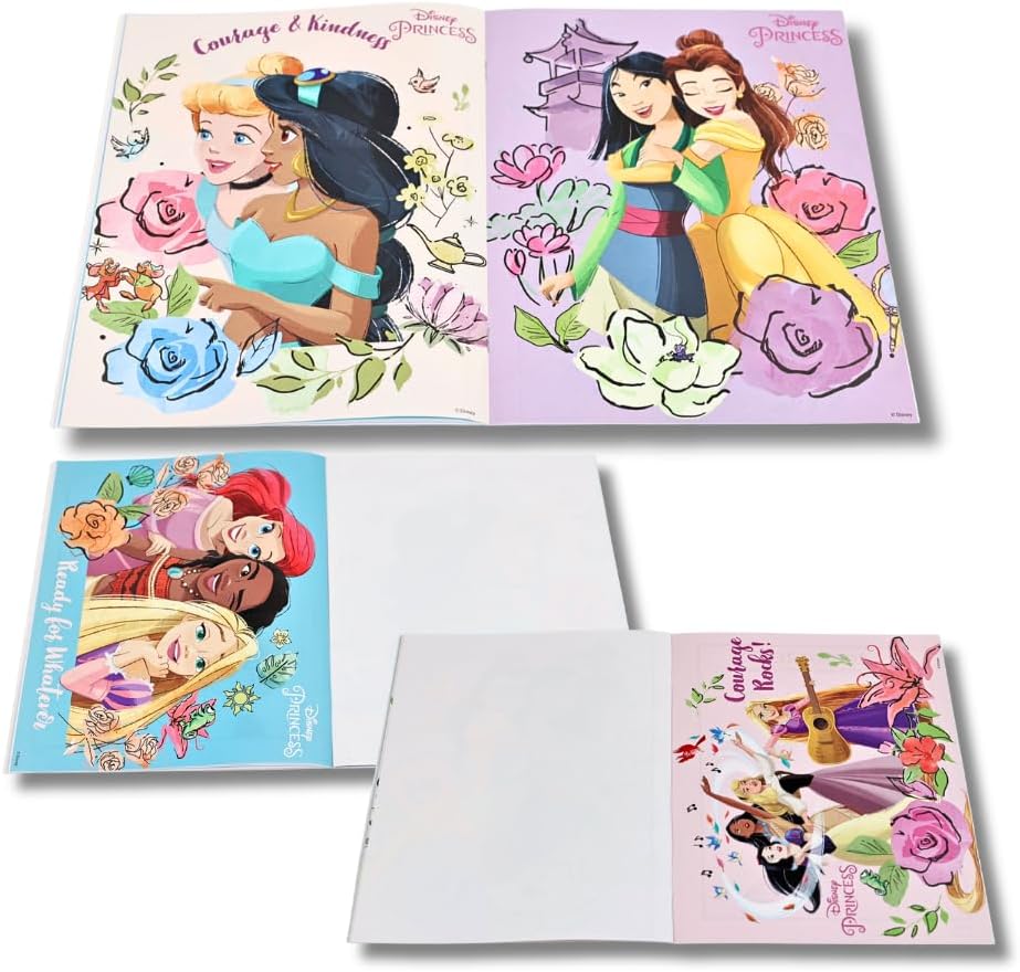 Disney Princess Super Activity Color, Sticker & Design Set by Skoodle, Disney Craft Kit for Girls Ages 3+, Creative Play with Stickers & Coloring