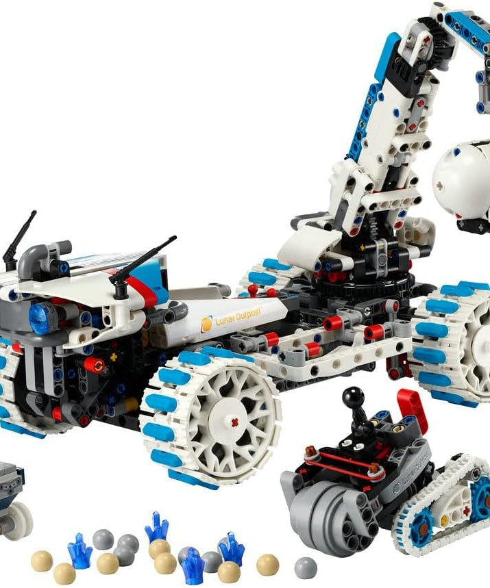LEGO Technic Lunar Outpost Moon Rover Space Vehicle - Interactive STEM Toy with a Crane & Solar Panels - Robot Model - Birthday Gift for 10+ Year Old Boys & Girls - 42211