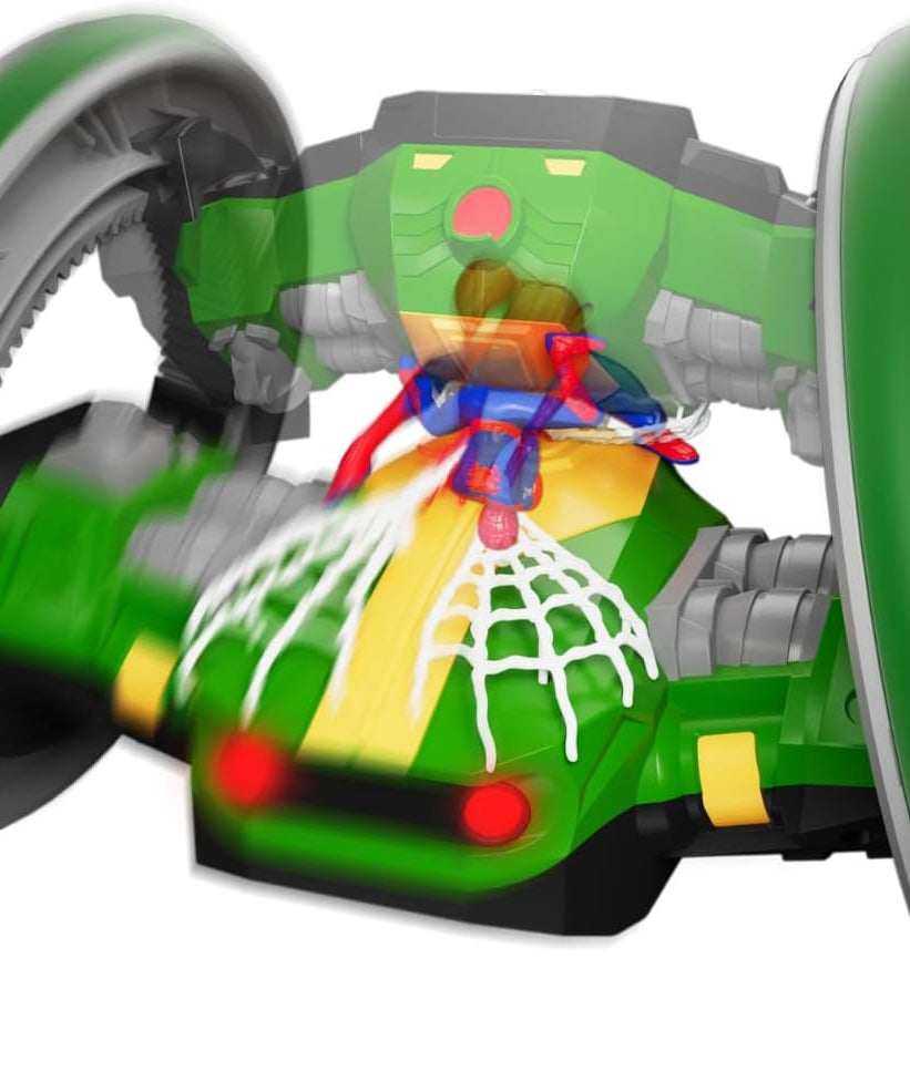 Marvel Spider-Man RC Stunt Car - Rock N' Roll Gravity Stormer - 360° Rotating Body & Wheels - 2.4 GHz High Speed Remote Control Toy for Kids & Toddlers - Ages 3+