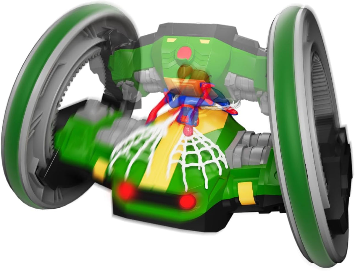 Marvel Spider-Man RC Stunt Car - Rock N' Roll Gravity Stormer - 360° Rotating Body & Wheels - 2.4 GHz High Speed Remote Control Toy for Kids & Toddlers - Ages 3+