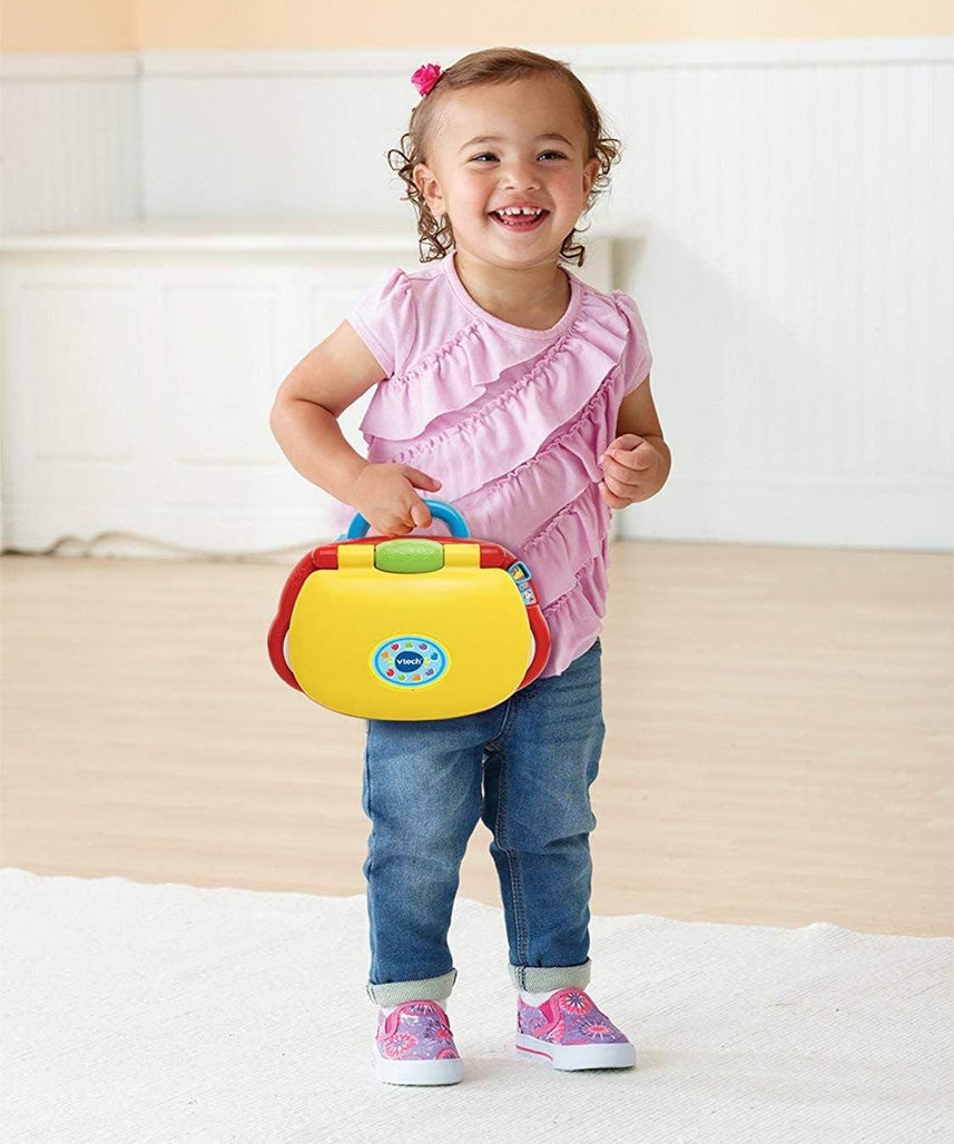 VTech Baby Laptop Colourful Learning Laptop with LCD Screen Sounds Music Animals Shapes and Roleplay for Babies 6 Months+