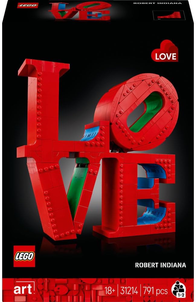 LEGO Art LOVE Building Set - Sculpture Model Kit for Adults to Build - Home Office Decor Piece - DIY Gift for Women & Men - Valentine's Day Treat - 31214