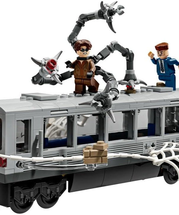 LEGO ǀ Marvel Spider-Man vs. Doc Ock Subway Train Scene - Play & Display Toy with 4 Minifigures - Collectible Super Hero Gift for 9+ Year Old Boys & Movie Fans - 76321