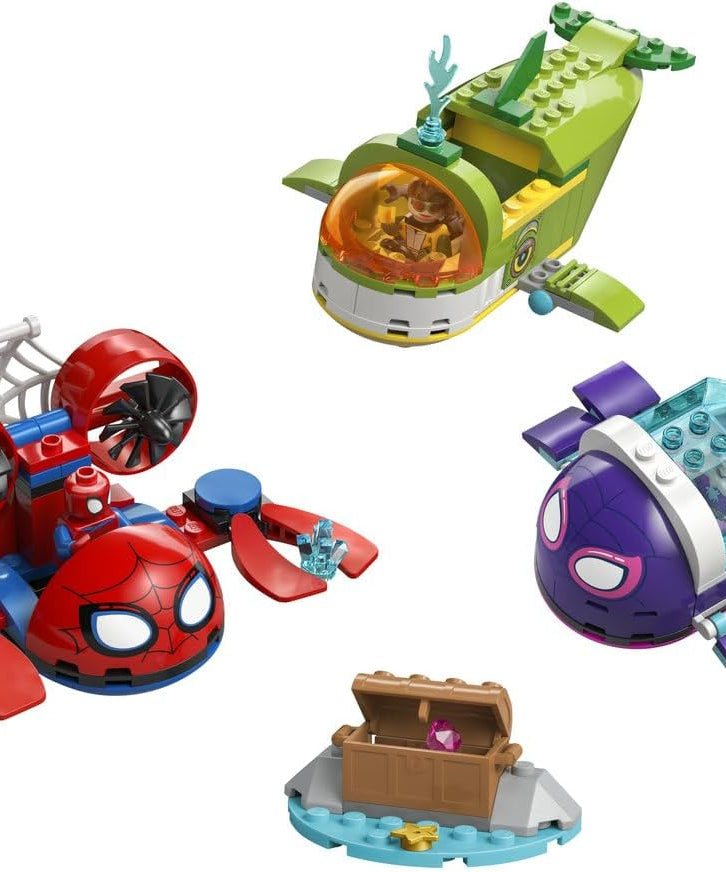 LEGO ǀ Marvel Spidey: Underwater Vehicles - SuperHero Toy w/ 3 Submarines & 3 Minifigures - Gift for 4+ Year Old Boys and Fans of the Spidey and his Amazing Friends Show - 11207