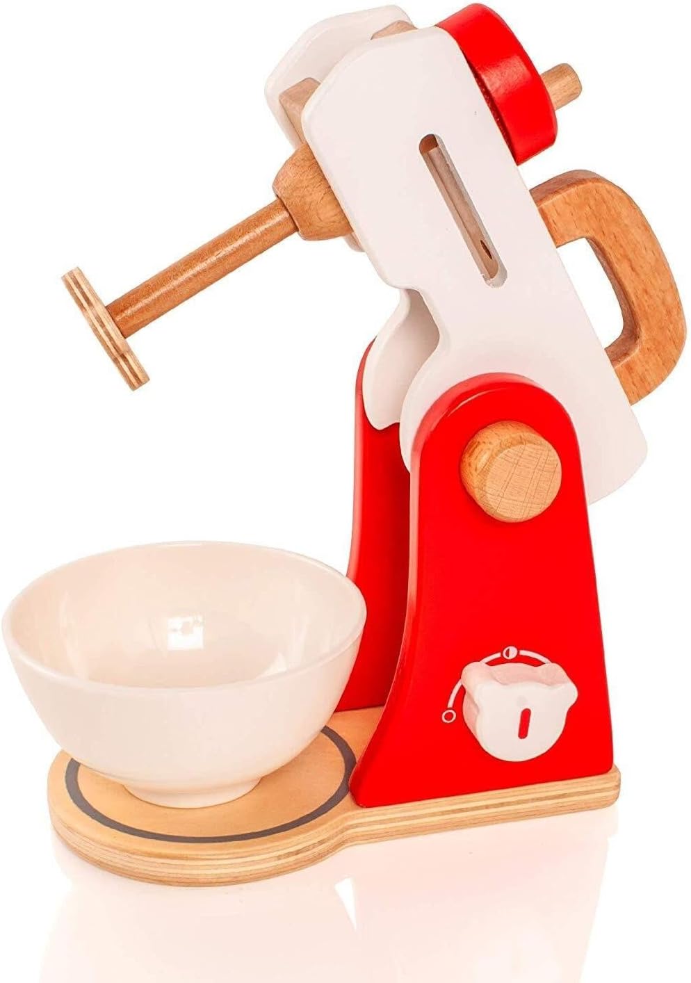 VIGA Wooden Kitchen Mixer Pretend Play Toy for Kids, Role-Play Cooking Fun, Ages 12+ Months