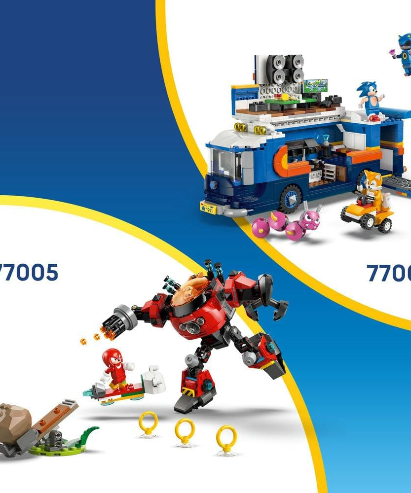 LEGO Sonic the Hedgehog Team Sonic Command Truck Toy - Interactive Set with an ATV Car & 5 Figures incl. Tails - Gift for 8+ Year Old Boys, Girls & Gaming Fans - 77006