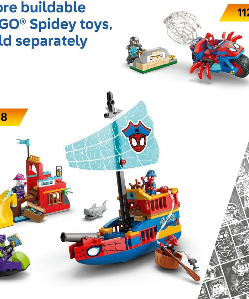 LEGO ǀ Marvel Spidey: Underwater Vehicles - SuperHero Toy w/ 3 Submarines & 3 Minifigures - Gift for 4+ Year Old Boys and Fans of the Spidey and his Amazing Friends Show - 11207