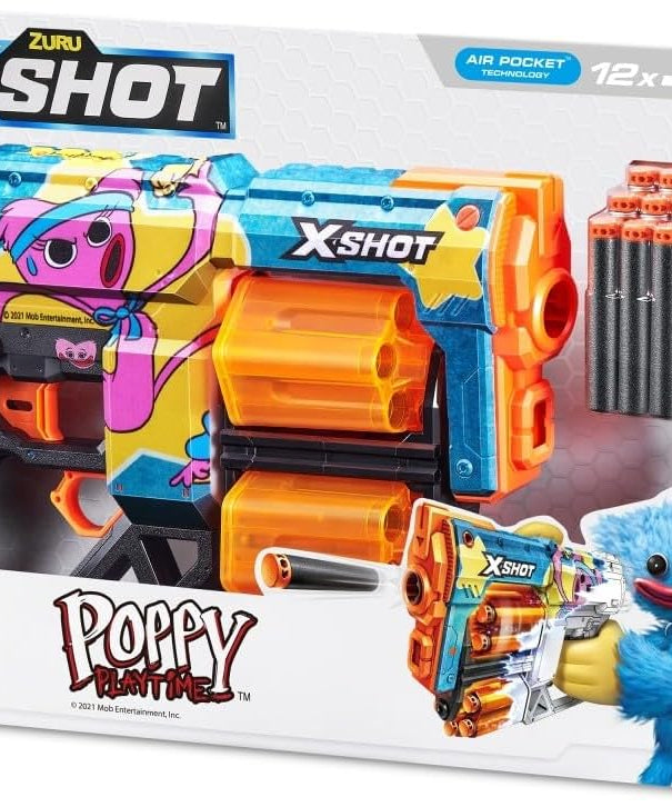 XShot Skins Dread Poppy Playtime S1 Kissy, Air Pocket Dart Technology, Toy Foam Dart Blaster for Kids, Teens, Adults,Boys & Girls, Outdoor Action Gun Games,Gift for Kids Ages 8+