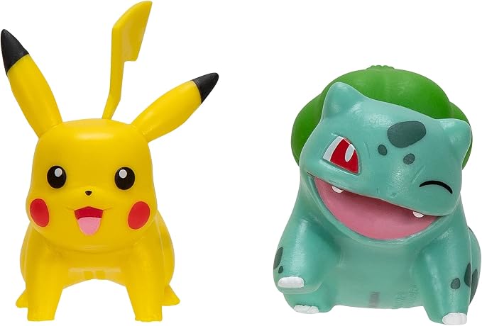 Pokemon Battle Figure 1st Partner 2-Inches - Pikachu + Balbasaur