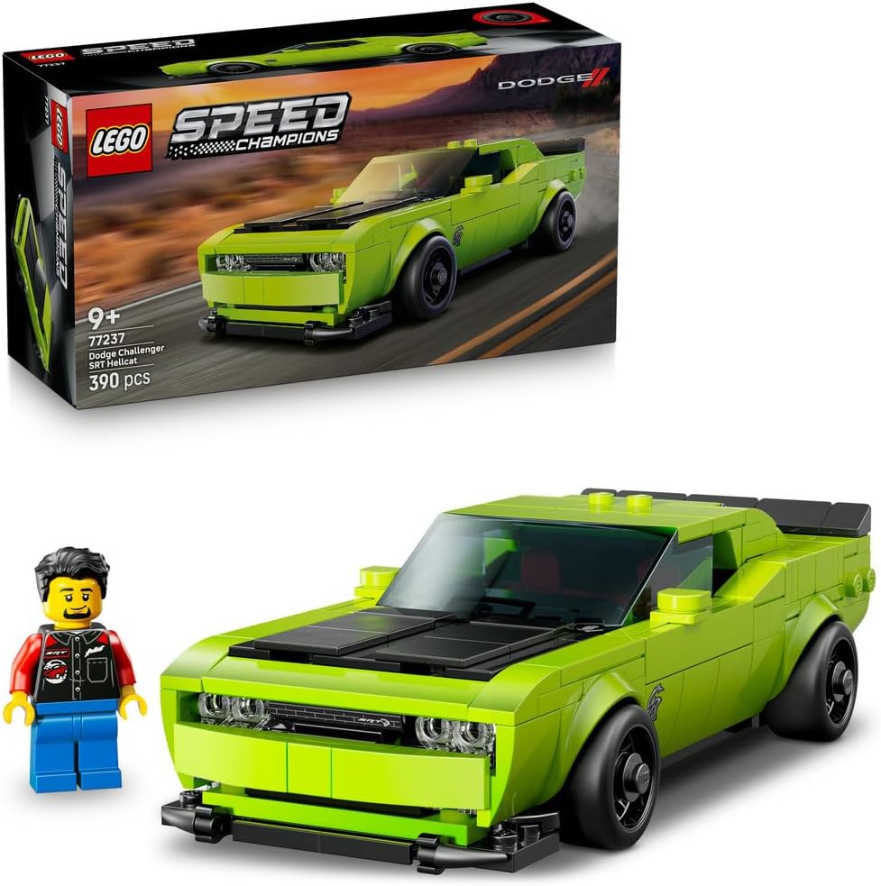 LEGO 77237 Dodge Challenger SRT Hellcat V29 Speed Champions Building Set for Boys 9+ High-Performance Racing Toy