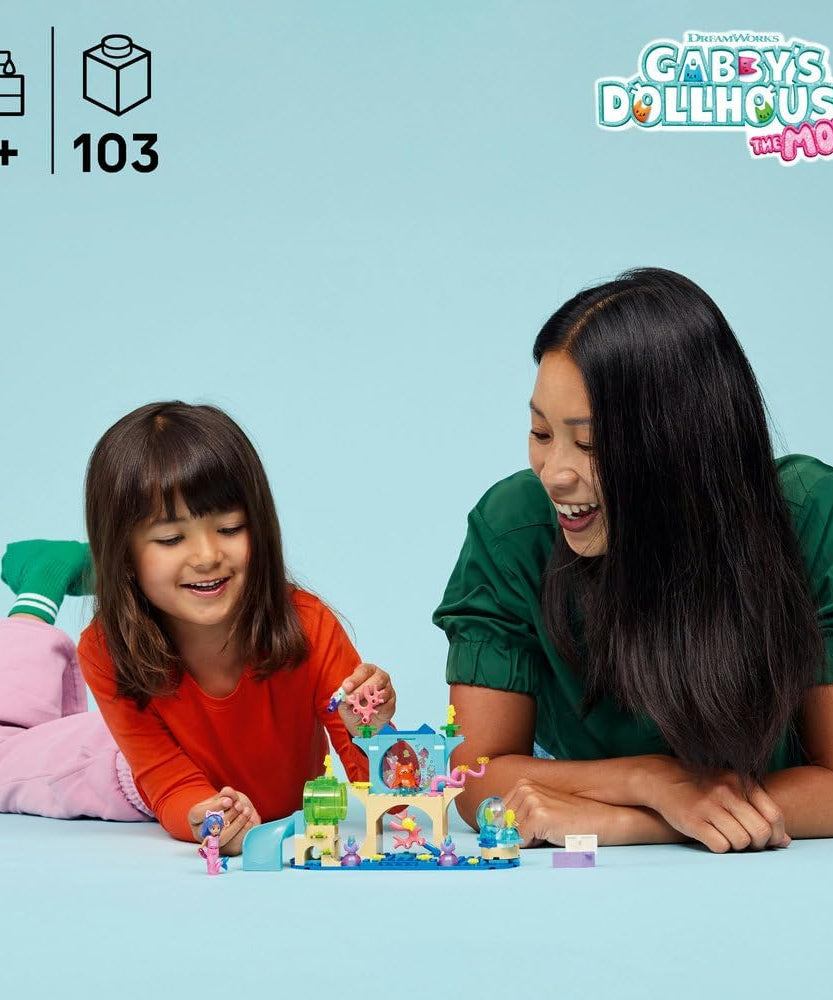 LEGO Gabby's Dollhouse Mermaid Gabby's Aquarium Adventure Toy with Gabby Mini Doll MerCat Figure and Accessories Gift for 4+ Year Old Girls and Movie Fans 11204