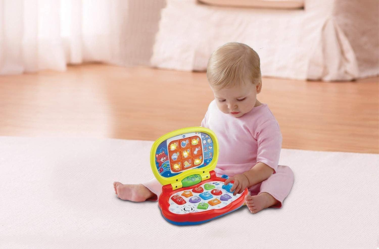 VTech Baby Laptop Colourful Learning Laptop with LCD Screen Sounds Music Animals Shapes and Roleplay for Babies 6 Months+