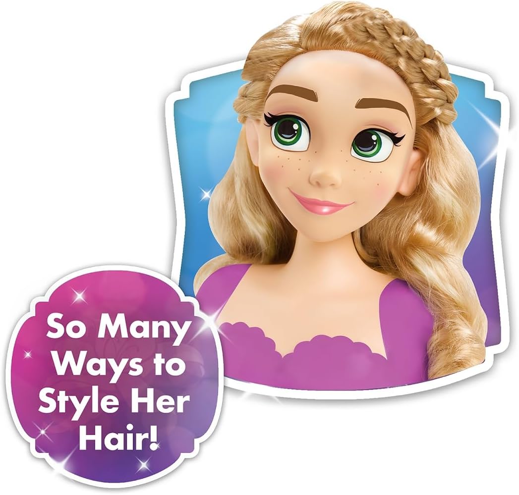Disney Rapunzel Princess Mini Styling Head, Hair Styling Toy for Kids Ages 6-12, Creative Play and Imaginative Storytelling