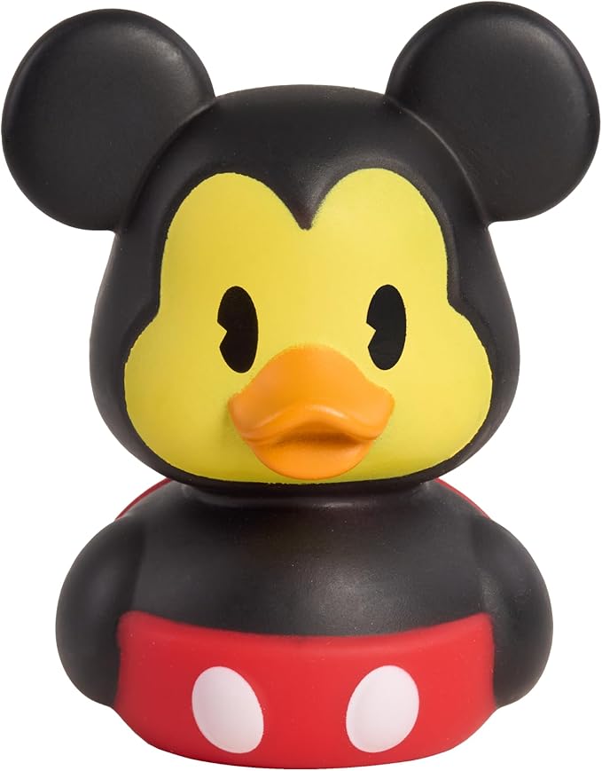 Just Play Disney Duckalooz 3" Inch Floating Rubber Duck, Collectible Duck Figurine, Officially Licensed Bath Toy Suitable for Boys & Girls Ages 2Y+ (Mickey Mouse)