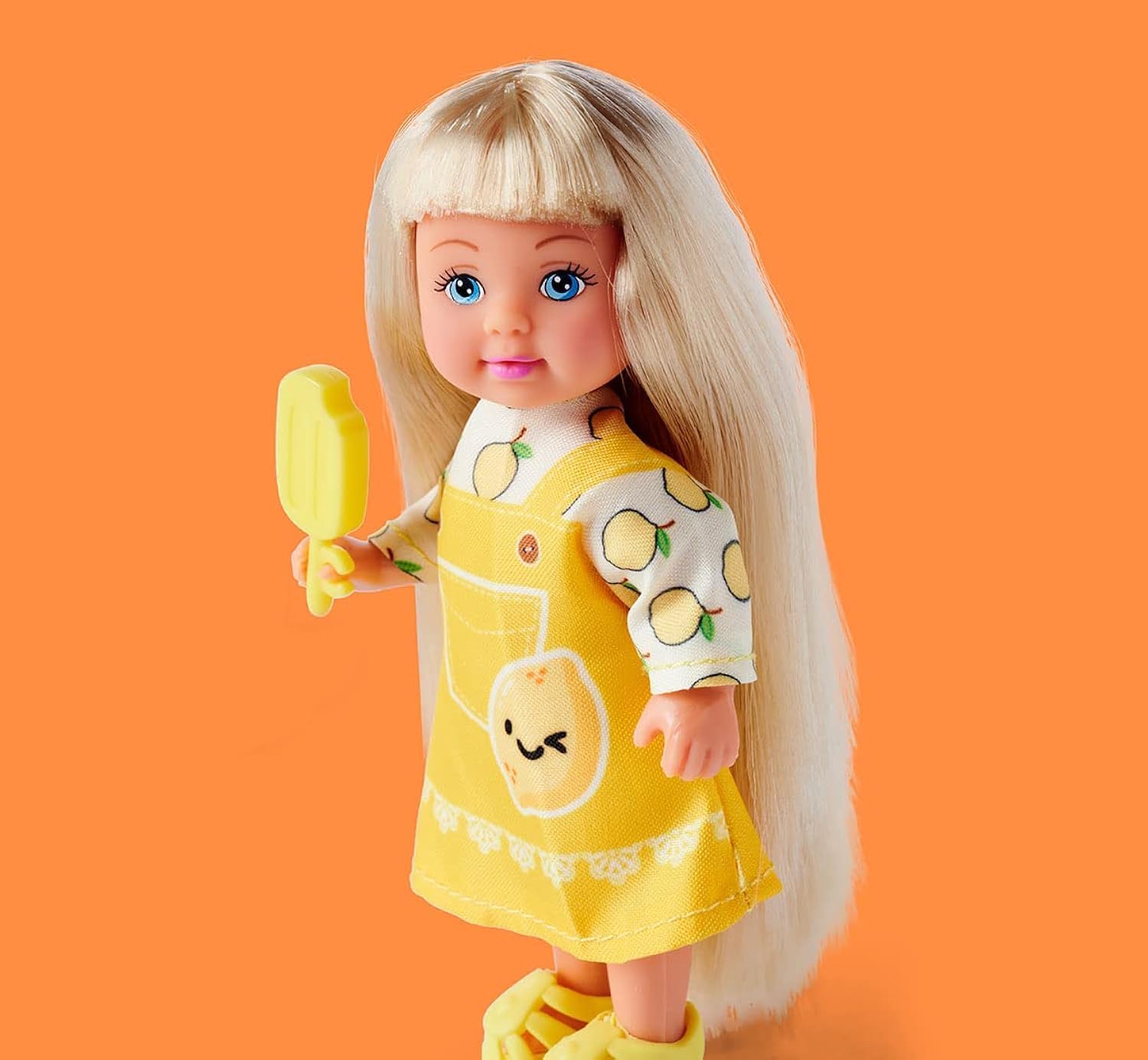 Simba Evi Love Fruity Ice Mini Doll, Cute Dress with Matching Fruit Ice Cream, 12 cm Doll, Random Assortment, Collectible Toy, Kids Gift, Ages 3+