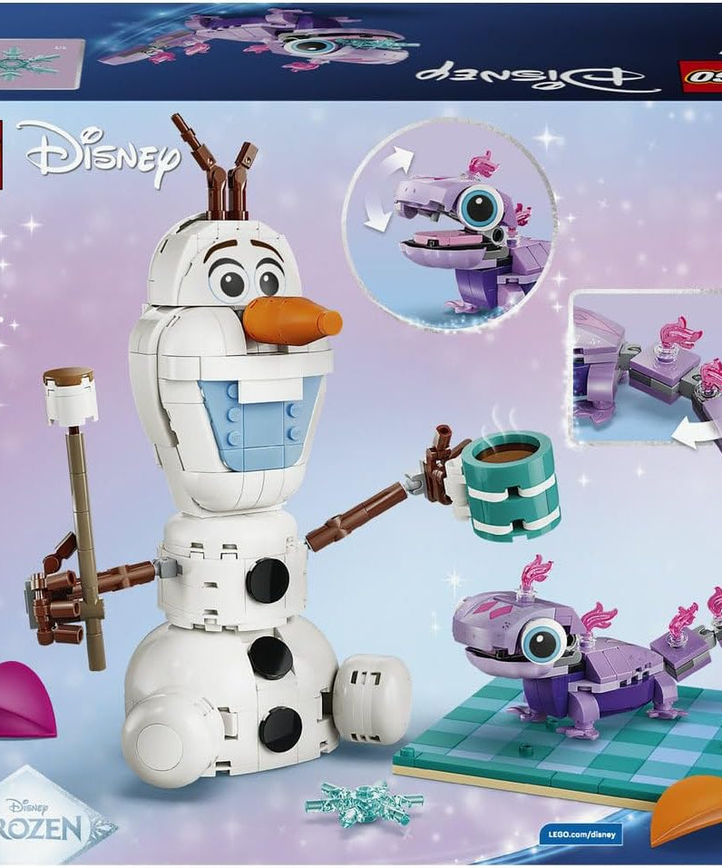 LEGO | Disney Frozen Olaf and Bruni's Picnic Fun Toy - Snowman Figure w/a Picnic Blanket & Accessories - DIY Bedroom Decor - Gift for 7+ Year Old Girls & Fans - 43287