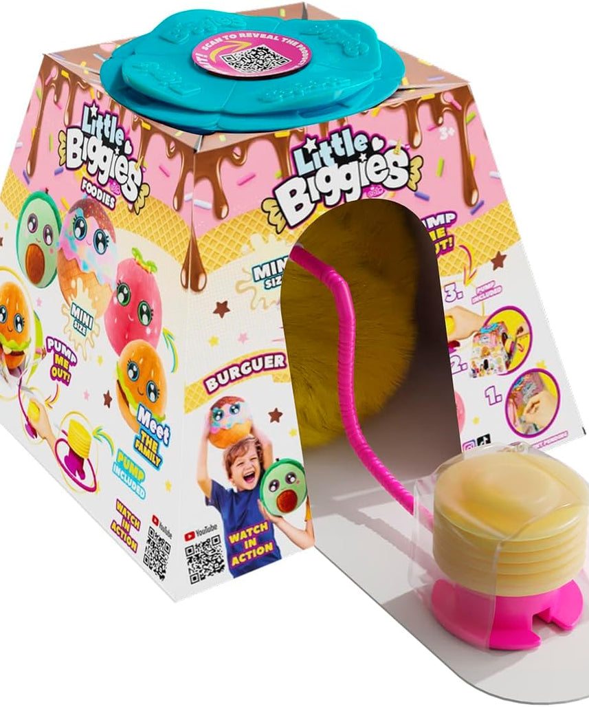لعبة بيجيز المحشوة القابلة للنفخ على شكل برجر صغير، لعبة محشوة صغيرة قابلة للنمو، شخصية قطيفة ناعمة قابلة لإعادة الاستخدام للأطفال، متعة فك الصندوق التفاعلية، لعبة حيوانات قابلة للتجميع