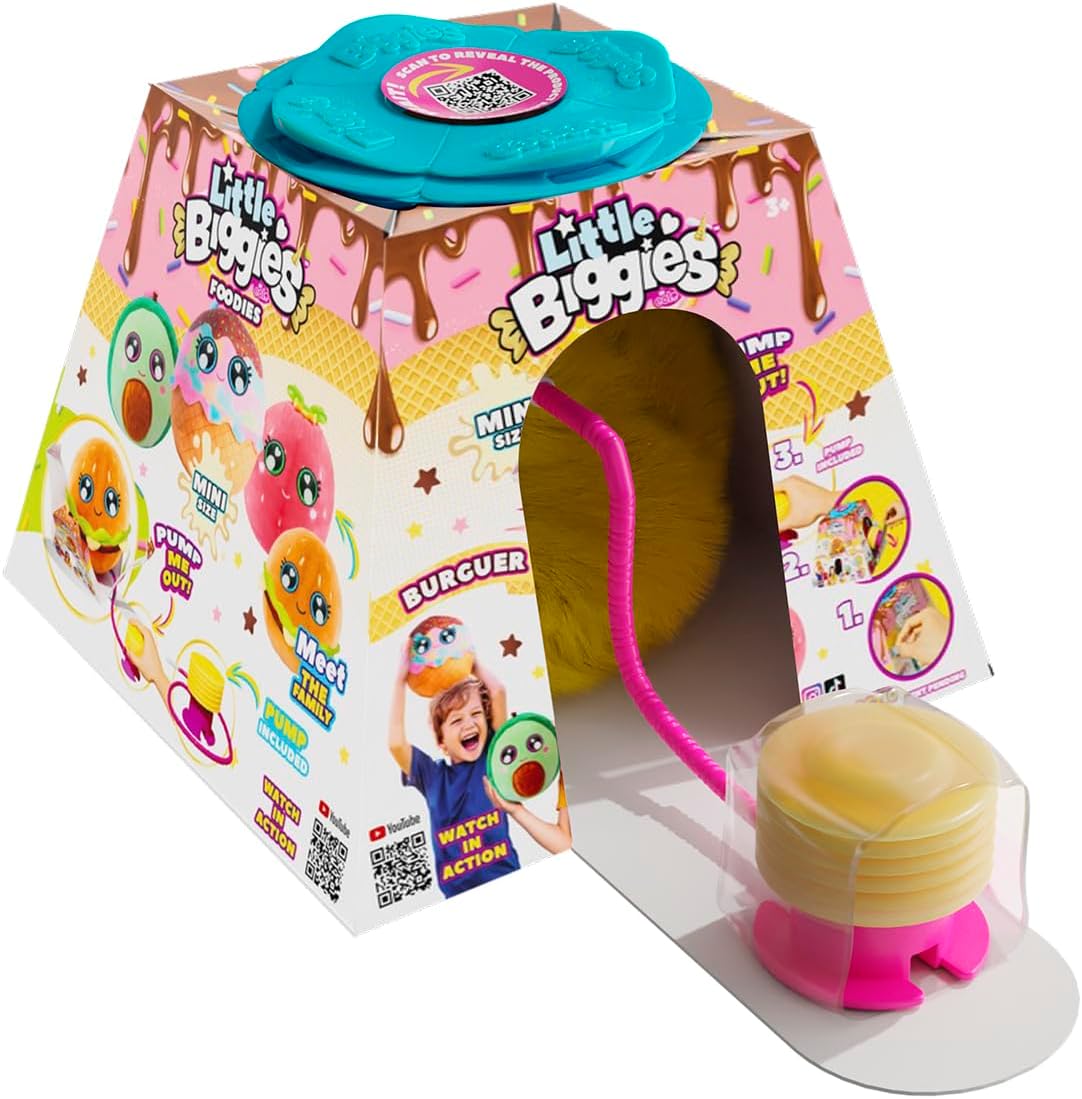 لعبة بيجيز المحشوة القابلة للنفخ على شكل برجر صغير، لعبة محشوة صغيرة قابلة للنمو، شخصية قطيفة ناعمة قابلة لإعادة الاستخدام للأطفال، متعة فك الصندوق التفاعلية، لعبة حيوانات قابلة للتجميع