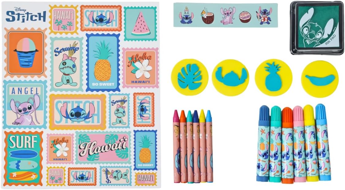 Disney Stitch My First Travel Coloring & Activity Set| Art & Craft Kit | Learning & Activity Set | Travel Fun | Age 3+
