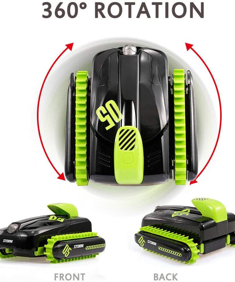 Crazy Aaron 2.4G 4 Channel Amphibious Stunt RC Car with Multi Direction Control, Remote Control Vehicle Toy, 6+