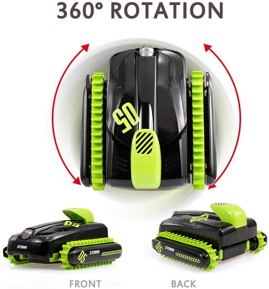Crazy Aaron 2.4G 4 Channel Amphibious Stunt RC Car with Multi Direction Control, Remote Control Vehicle Toy, 6+