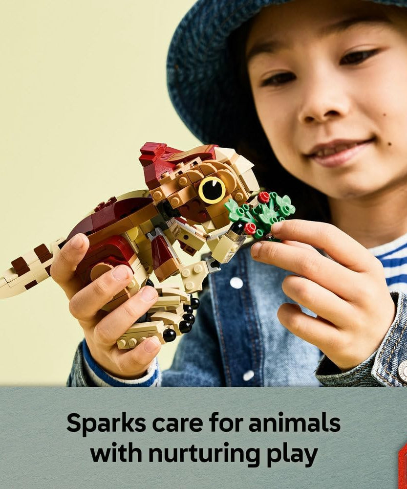 LEGO Jurassic World Baby Dinosaur Dolores Aquilops Play Display Toy Dinosaur Figure incl Plant with Flowers Gift for 7+ Year Old Boys Girls Rebirth Movie Fans 76970