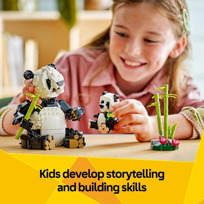 LEGO Creator 3in1 Wild Animals: Panda Family Toy - Transforms into Penguin Figures or Orca Whale Toys - Ramadan Gift for 8+ Year Old Girls & Boys - 31165