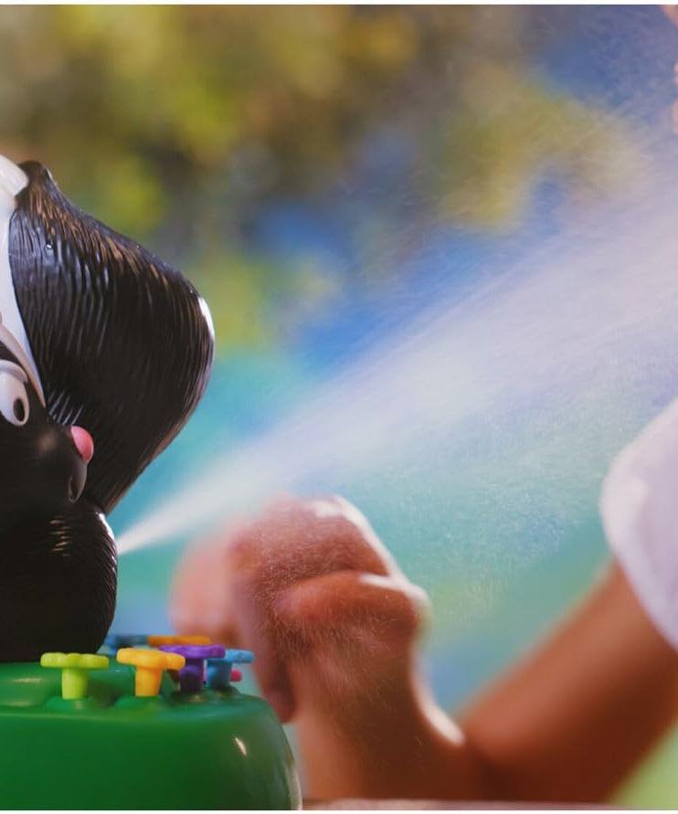 Merchant Ambassador Skunned! Kids Dice Rolling and luck game! Funny Surprise Water Spray! Kids action game!Age 6 & Above! Girls and Boys