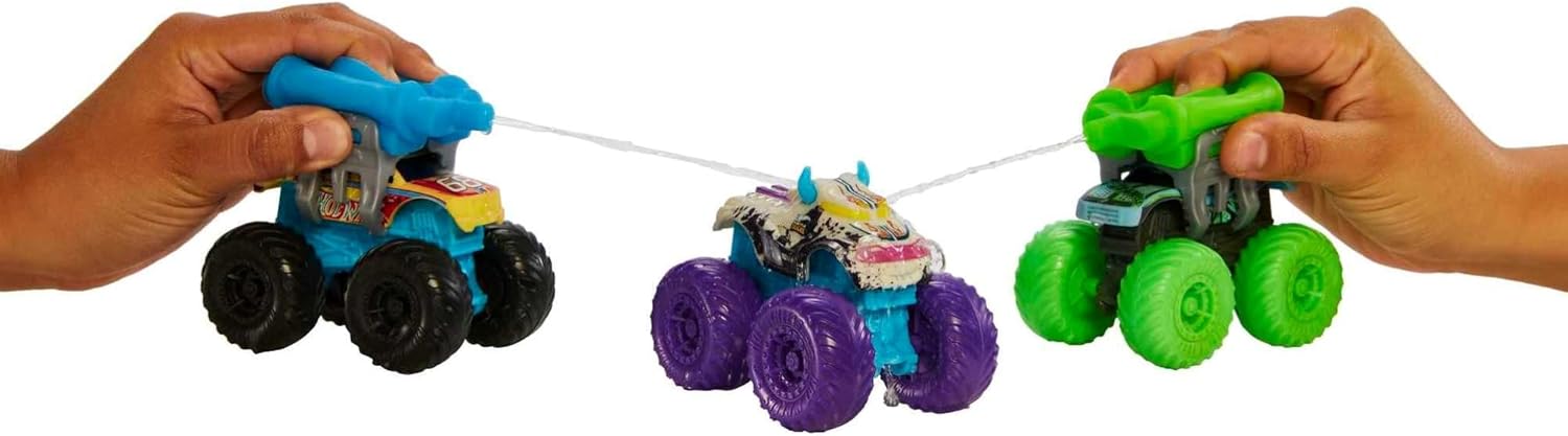 Hot Wheels Monster Trucks Color Reveal Truck, 1 Toy Truck with Surprise Reveal & Repeat Color Change in Warm & Ice Cold Water, Toy for Kids Multi
