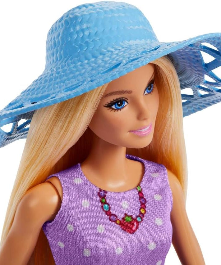 Barbie Family & Friends Dolls Picnic Playset, 2 Dolls with 9 Accessories, Imaginative Role-Play for Kids 3+