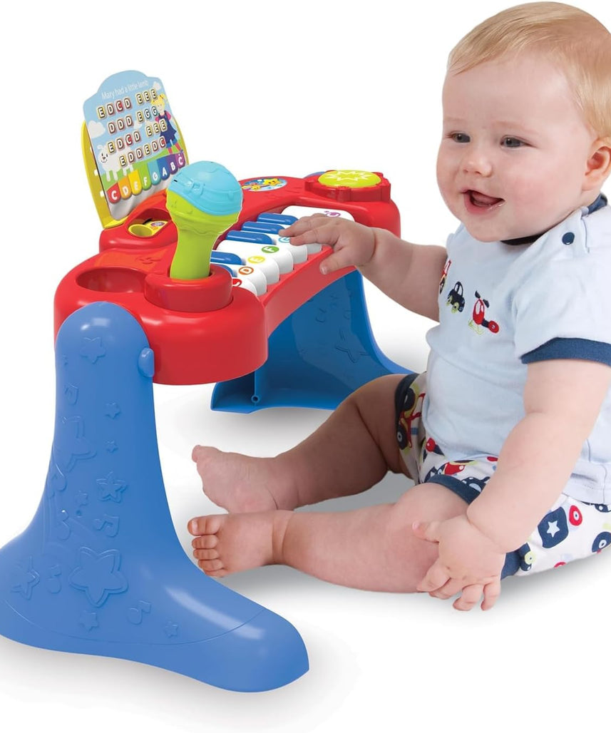 Winfun Baby Music Center, Light Up Musical Activity Desk with Piano Keys Instruments and Learning Songs, Interactive Music Station with Lighted Keys and Sounds, Infant 9 Months+