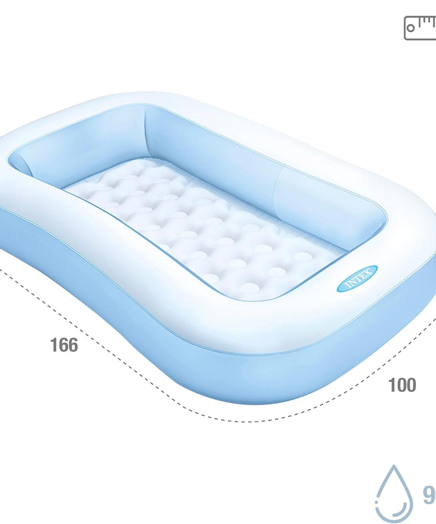 RECTANGULAR POOL 1.66x1.00mtX25cm BLUE COLOR [AGE 2+]